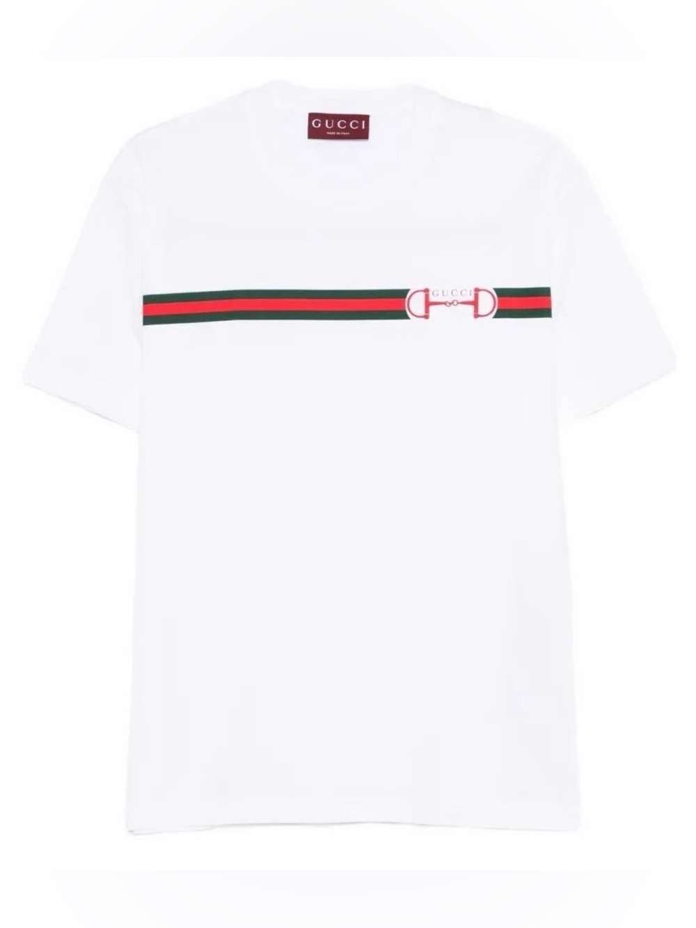 GUCCI Horsebit web stripe printed tee shirt t-shirt top